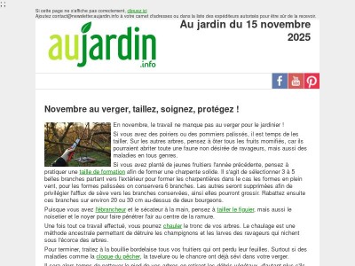 Au jardin du 15 novembre 2025