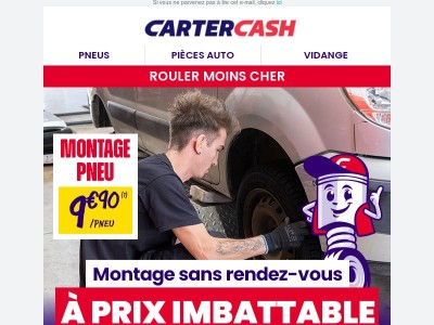 🔥 Montage pneus à prix imbattable : 9€90/pneu