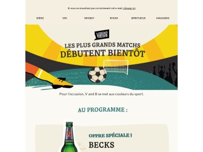 Offre spéciale supporters : le pack beck’s à 25€ ⚽