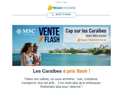 ✈ VENTE FLASH : Caraïbes avec VOLS INCLUS !