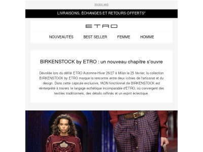Birkenstock by Etro : un nouveau chapitre s'ouvre