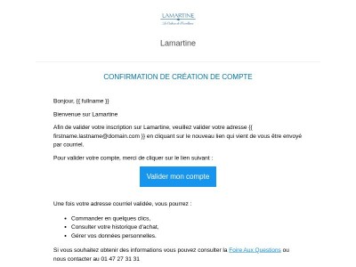 Inscription à Lamartine