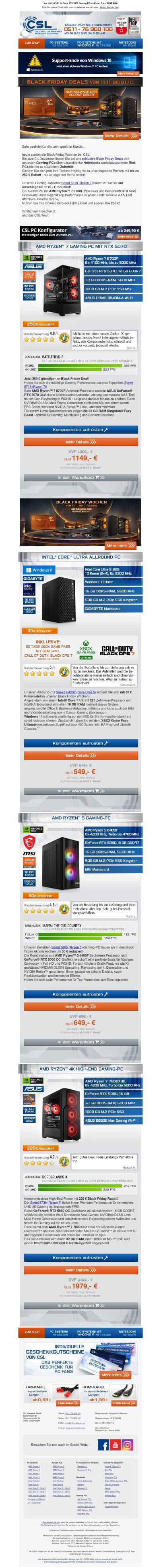 Black Friday Wochen: Die besten PC-Deals des Jahres - nur solange der Vorrat reicht