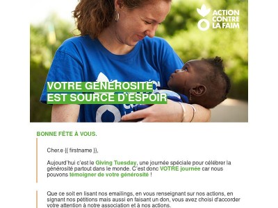 Quand l'espoir rencontre votre générosité