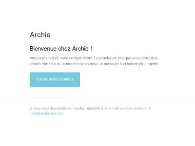 Confirmation du compte client