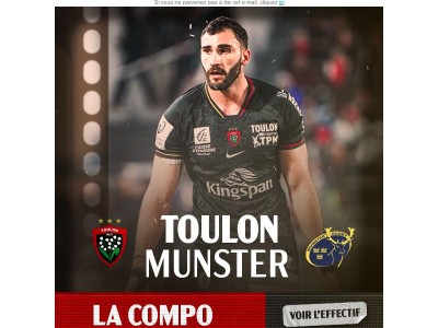 🏉 La compo pour le Munster