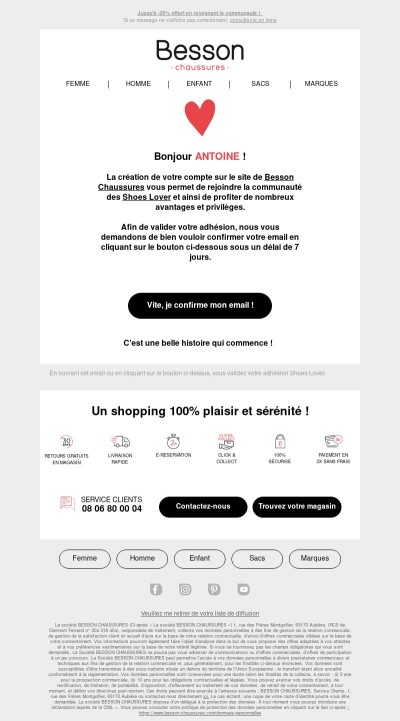 Confirmez votre email 🥰