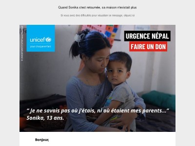 Népal : des milliers d'enfants ont tout perdu en quelques minutes