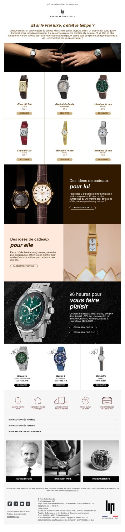 Montres LIP : Offrez du temps 🎄