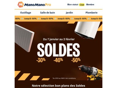C'est les Soldes chez ManoMano !