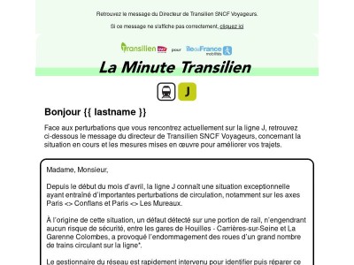Ligne J : le point sur la situation actuelle