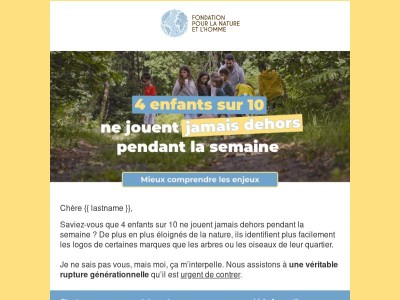 Reconnecter les enfants à la nature : découvrez comment {{ lastname }} !