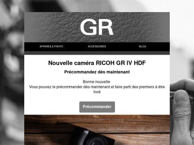 ✨ NOUVEAUTÉ ✨ RICOH GR IV HDF