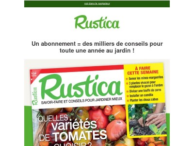 Votre abonnement Rustica : bien plus qu’un magazine