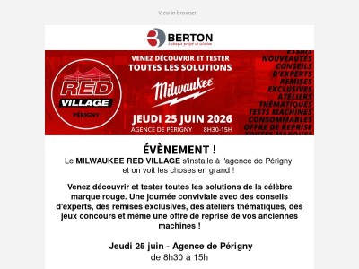 Le Milwaukee RED VILLAGE fait étape à Périgny