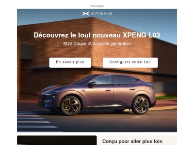 Le futur est arrivé. Découvrez le nouveau XPENG L03 !
