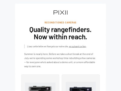Reconditioned Pixii cameras — now within reach
