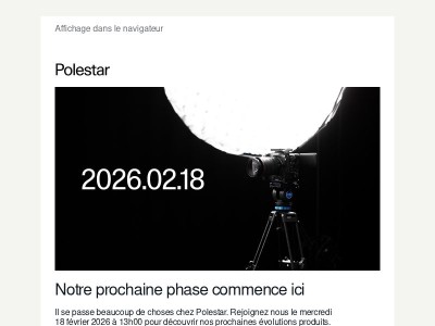 L’avenir de Polestar commence le mercredi 18 février