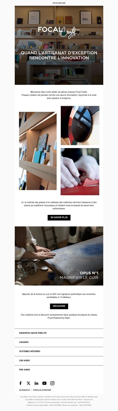 Focal Crafts, L’atelier des pièces uniques