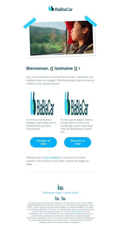 On fait un BlaBlaCar {{ lastname }} ? 💙💚