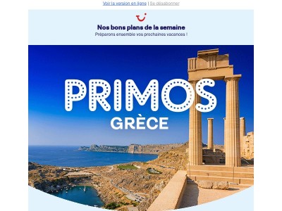 PRIMOS Grèce : jusqu'à -350€ par personne ✈️