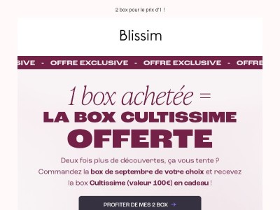 Derniers jours : box Cultissime offerte 😱