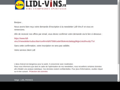 Confirmez votre inscription à la newsletter