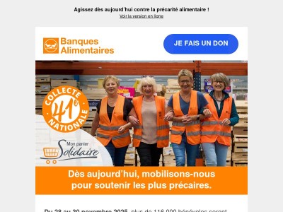 La 41ᵉ Collecte Nationale : soutenez-nous en magasin ou en ligne