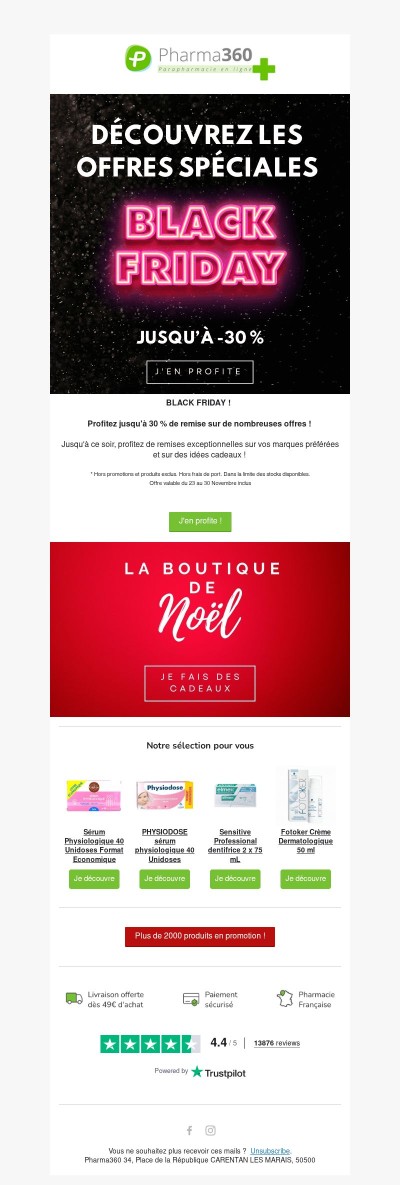 🎁 Dernier jour : jusqu'à - 30 % ! BLACK FRIDAY