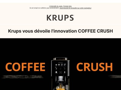 Découvrez l’innovation de Krups : Coffee Crush