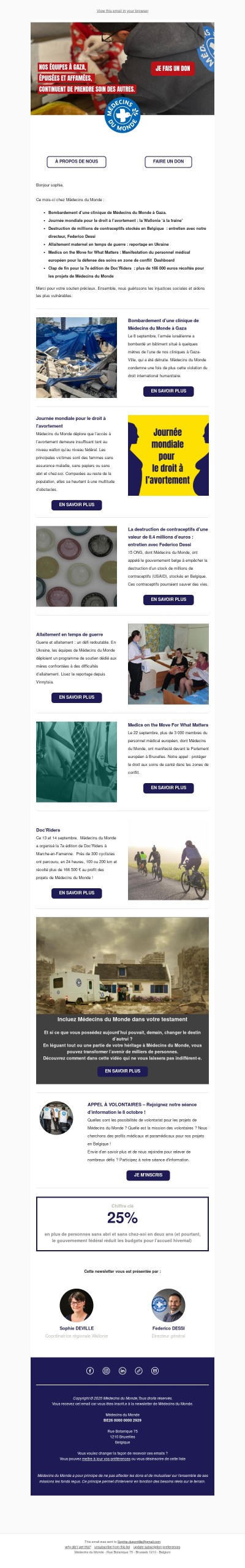 Une clinique de Médecins du Monde bombardée à Gaza