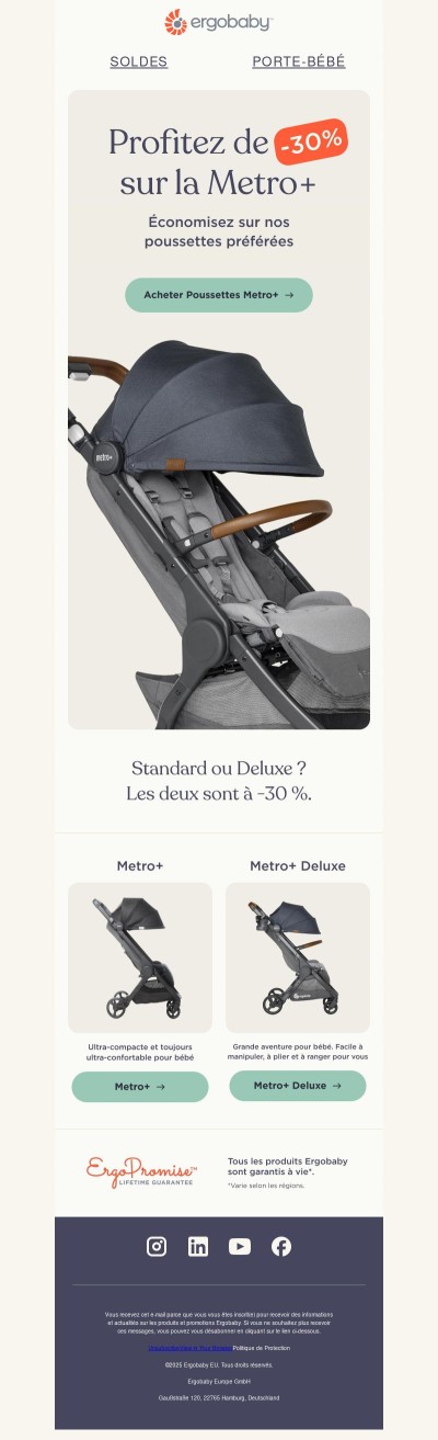 Oui, les poussettes sont à -30%