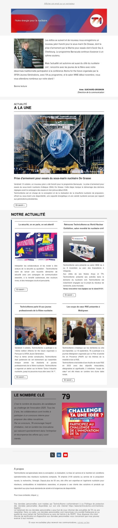 Newsletter TechnicAtome - octobre 2025