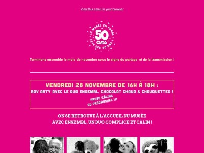 🌟 Les 28 & 30 novembre: 2 événements exceptionnels au Musée en Herbe 🌟