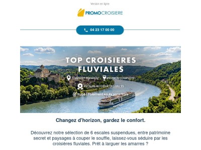Croisières fluviales : 8 jours dès 337€ !