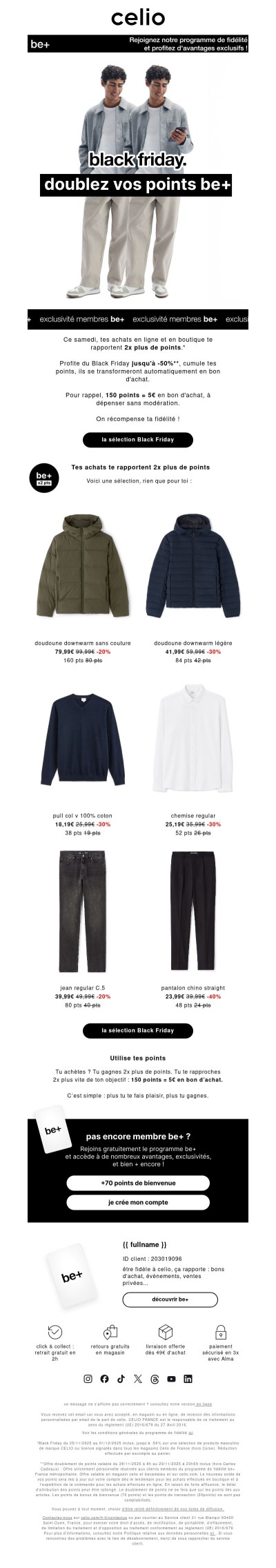 Aujourd'hui doublez vos points be+ ! 💥