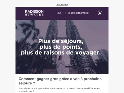 Profitez de cette offre : effectuez 3 séjours pour gagner 7 000 points bonus