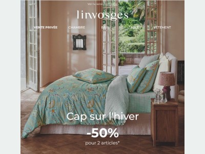 Cap sur l'hiver : -50% pour 2 articles !