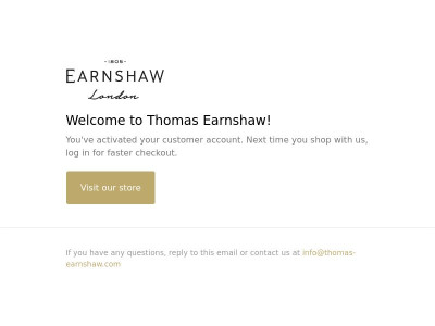 Customer account confirmation