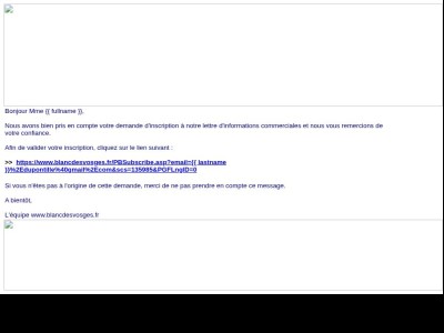 Confirmation de votre inscription à la newsletter - www.blancdesvosges.fr
