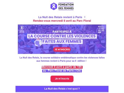 Courir, marcher, agir contre les violences : rejoignez la Nuit des Relais 💜