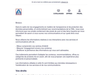 Information sur l'utilisation de pixels de suivi dans nos emails