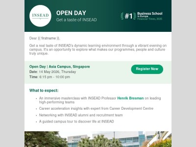 SAVE THE DATE - Experience INSEAD live