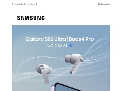 🚨 Offre FLASH : -200€ sur votre Galaxy S26 Ultra