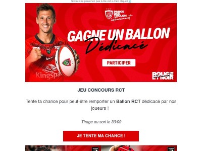 🏉 Gagne ton ballon dédicacé !