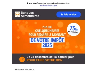 ⏰ Plus que quelques heures pour réduire votre impôt 2025
