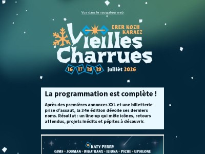 La programmation est complète !