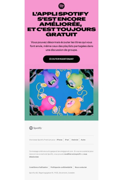 Désormais, vous pouvez écouter n'importe quel titre.