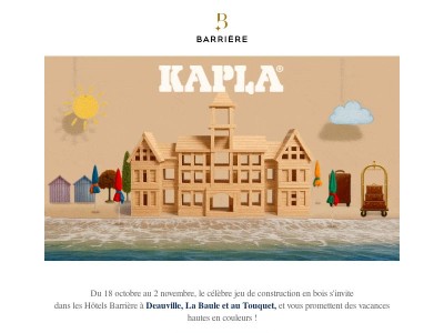 Hôtels Barrière x KAPLA : une collaboration exclusive pour les vacances de la Toussaint