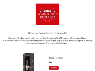 Découvrez les nouveautés 🍷 de la Sommellerie de France pour {{ firstname }} !
